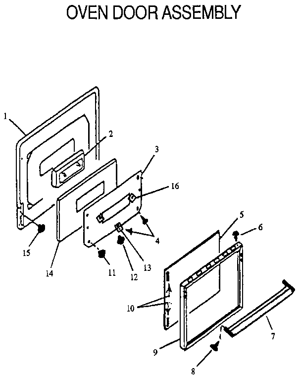 Oven door assembly