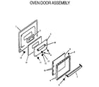 Amana RMS363UW, UL-P1142380NW,L oven door assembly diagram
