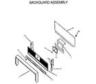 Amana RMS363UW, UL-P1142380NW,L backguard assembly diagram