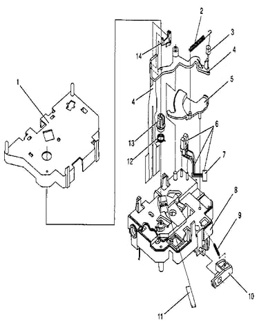 Carrier top, print head, and ribbon sensor
