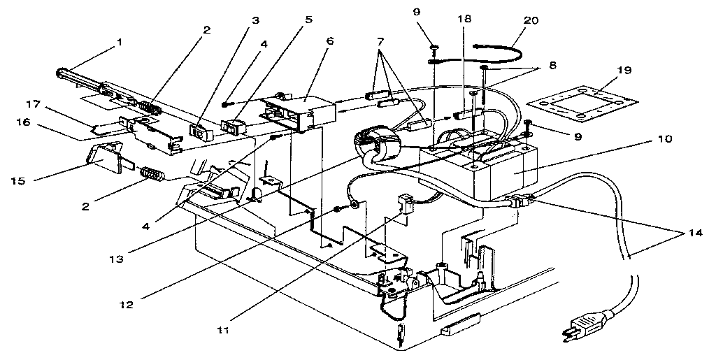 ON-OFF SWITCH & TRANSFORMER ASSEMBLY