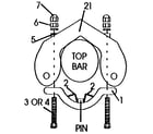 Sears 51270642 top bar bracket diagram