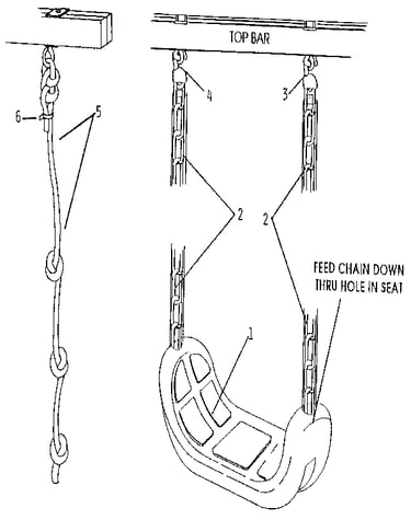 Swing and rope assembly