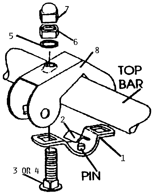 Top bar bracket assembly