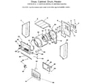 Kenmore 41799375800 dryer, cabinet, drum, heater diagram