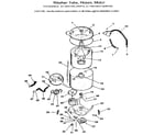 Kenmore 41799375100 washer-tubs, hoses, motor diagram