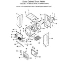Kenmore 41799390800 dryer, cabinet, drum, heater diagram