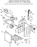 Washer-cabinet, top panel, base