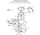 Kenmore 41799390100 washer-tubs, hoses, motor diagram