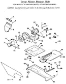 Dryer, motor, blower, belt