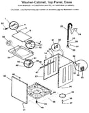 Washer-cabinet, top panel, base