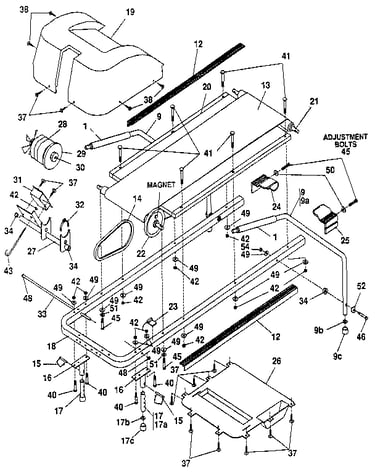 Motor and walking belt assembly