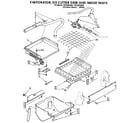 Kenmore 1069834820 evaporator, ice cutter grid and water diagram