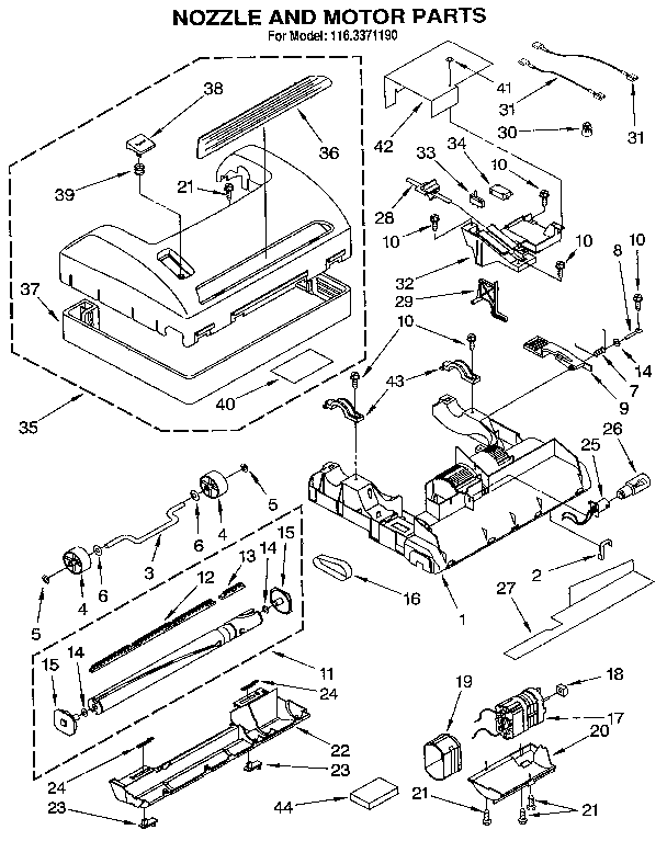 NOZZLE AND MOTOR ASSEMBLY