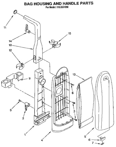 Handle and bag housing