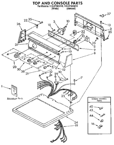 Top and console parts