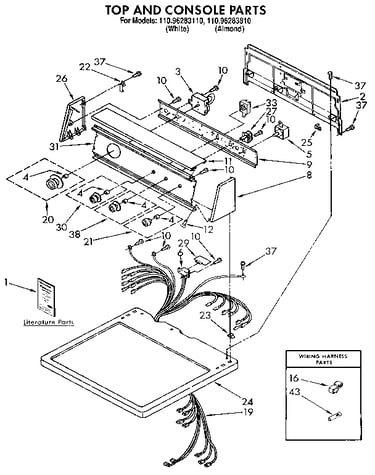 Top and console parts