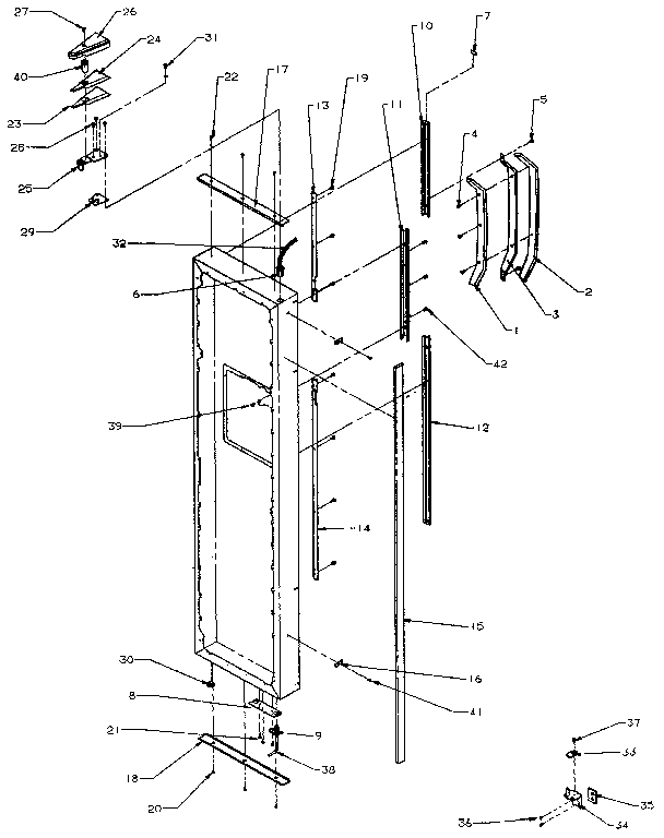 Freezer door handles and accessories