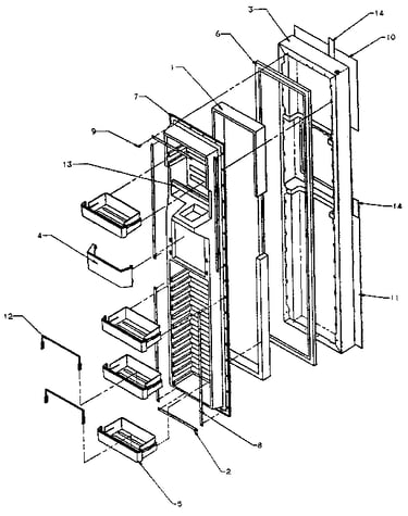 Freezer door