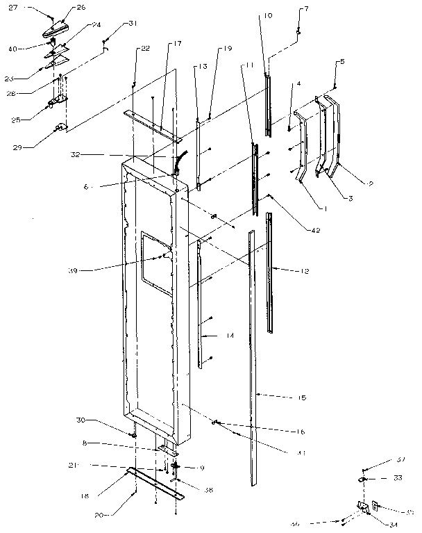 Freezer door handles and accessories
