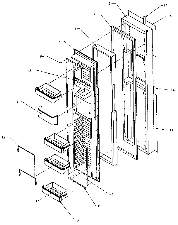 Freezer door