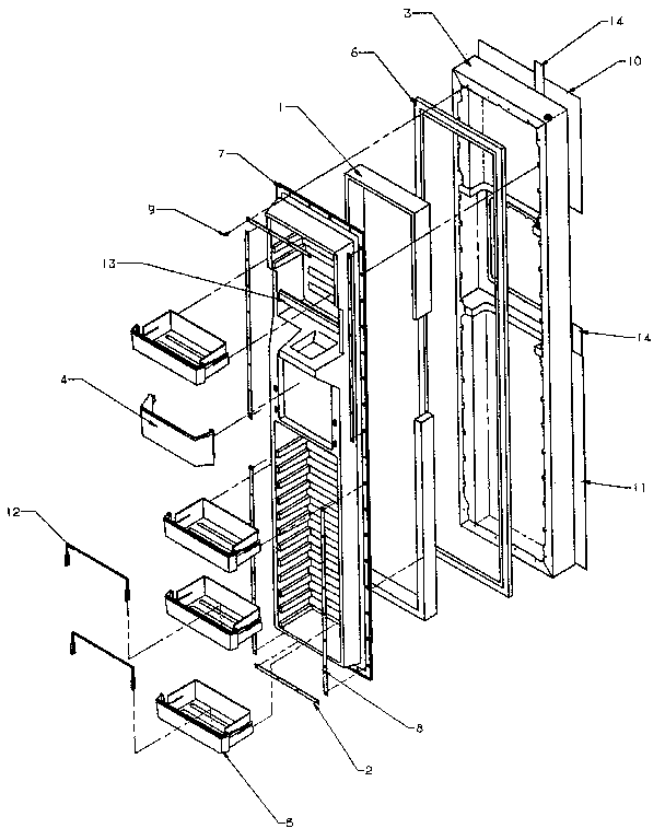 Freezer door