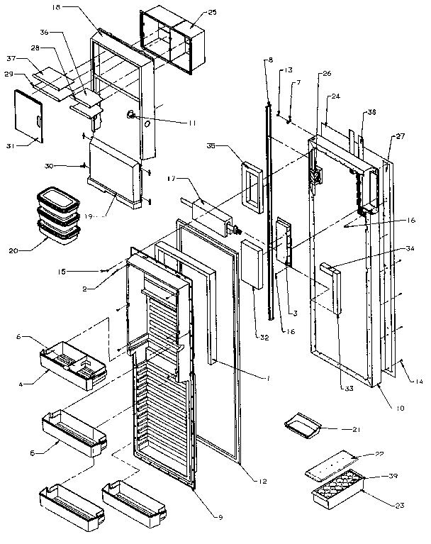 Refrigerator door