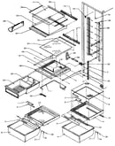 Refrigerator shelving and drawers