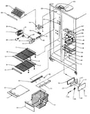 Freezer shelving and refrigerator light