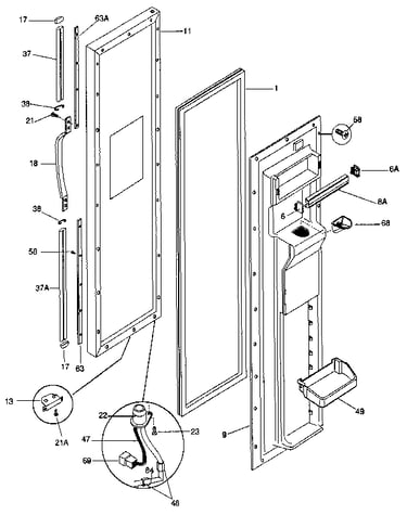 Freezer door