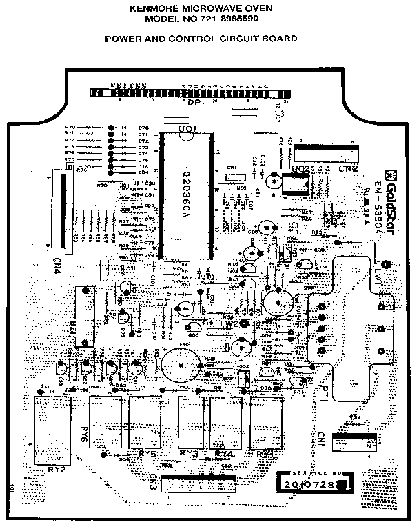 POWER AND CONTROL CIRCUIT BOARD