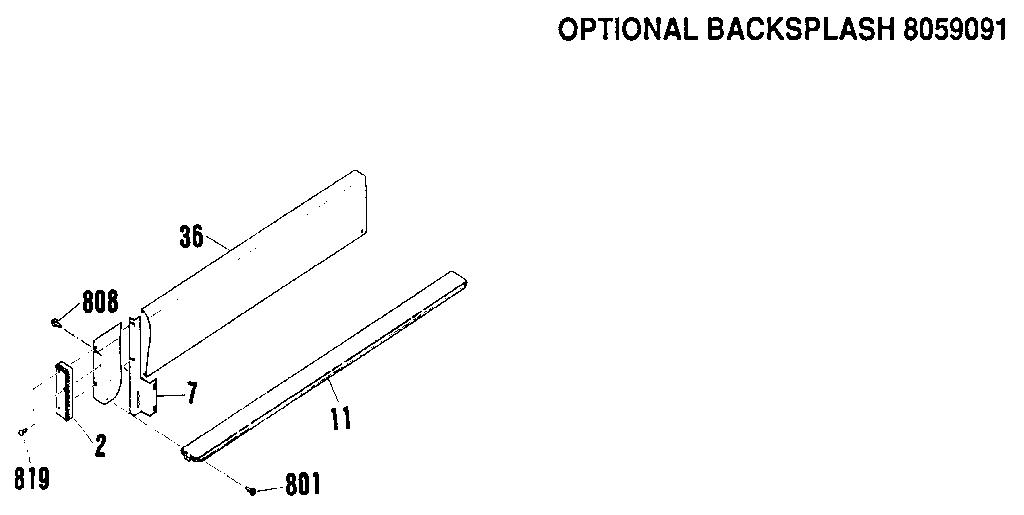 Optional backsplash