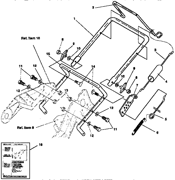 HANDLE ASSEMBLY REPAIR PARTS