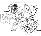 Craftsman 536884351 engine and drive repair parts diagram