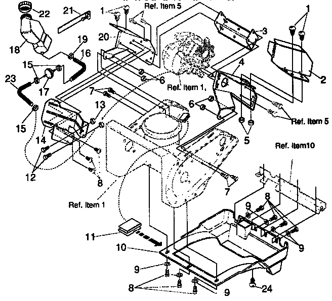 Frame components repair parts