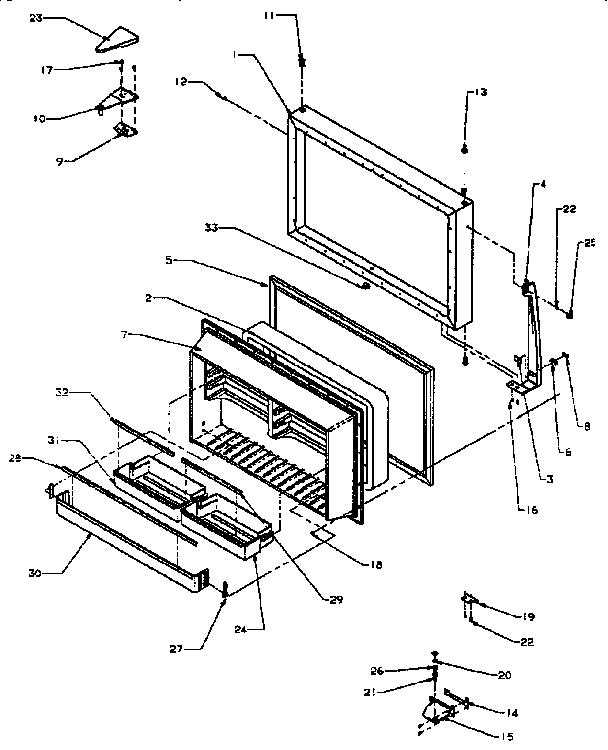 Freezer door