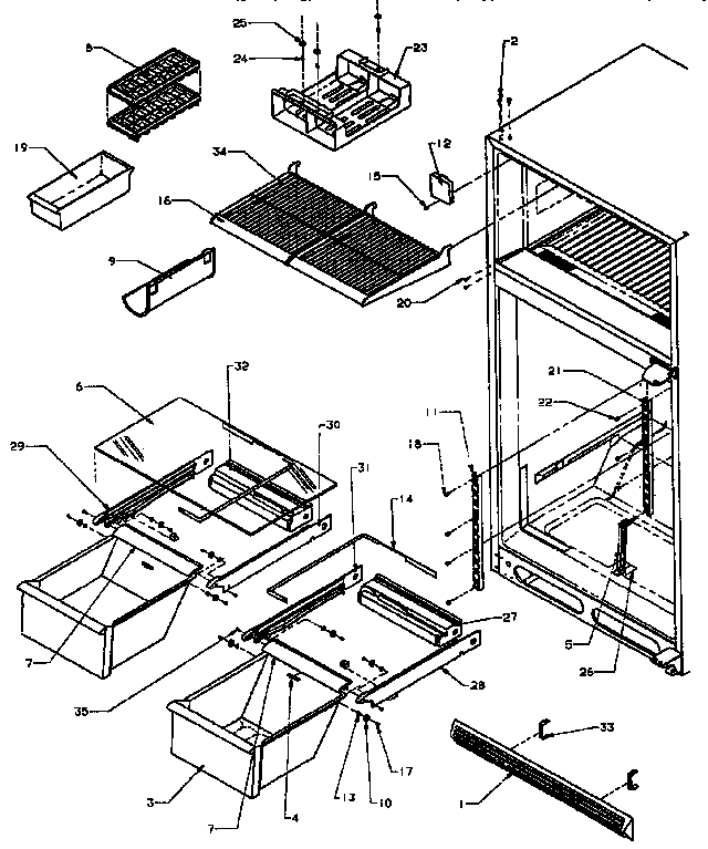 Cabinet shelving
