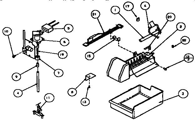 Add-on ice maker assembly