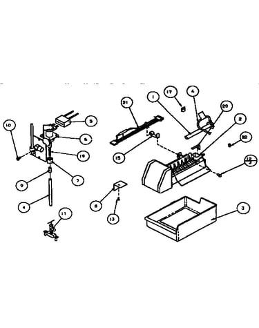 Add-on ice maker assembly
