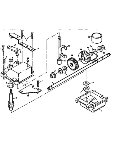 Lawn mower-gear case assembly