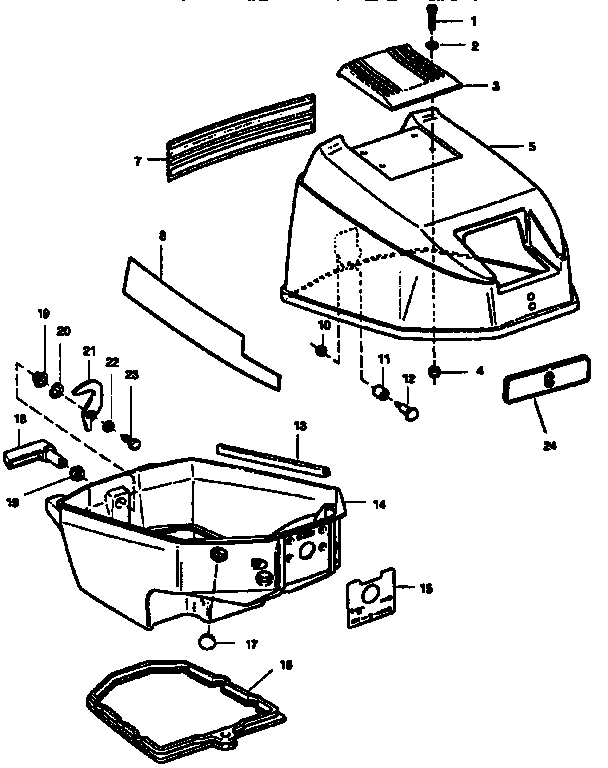 Engine cover and support plate