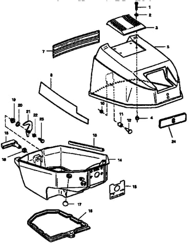 Engine cover and support plate