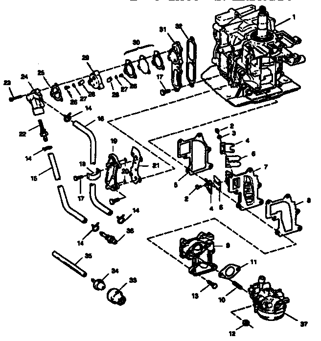 Fuel intake and recirculation system