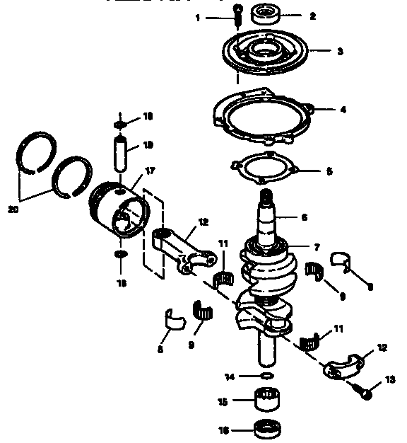 Crankshaft and piston