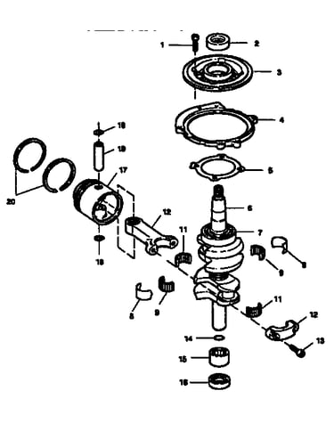 Crankshaft and piston