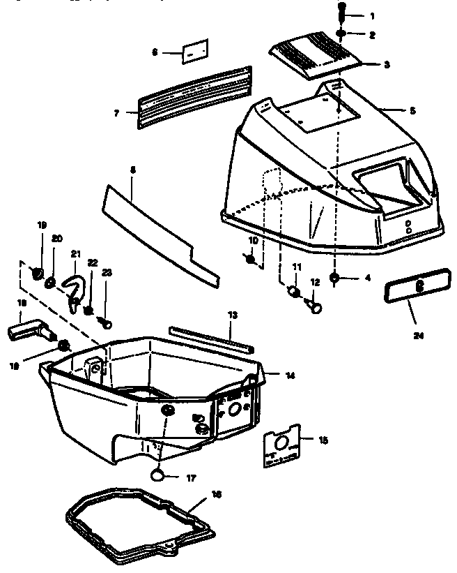 Engine cover and support plate