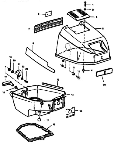 Engine cover and support plate