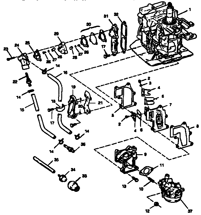 Fuel intake and recirculation system
