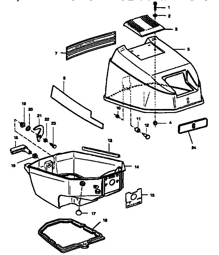 Engine cover and support plate
