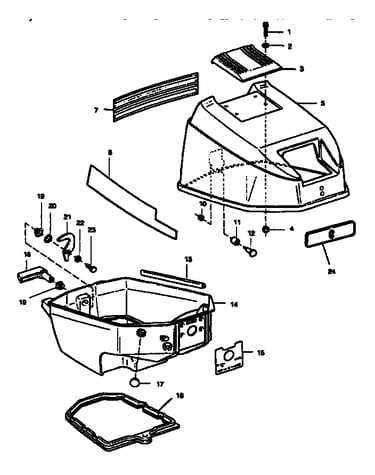Engine cover and support plate